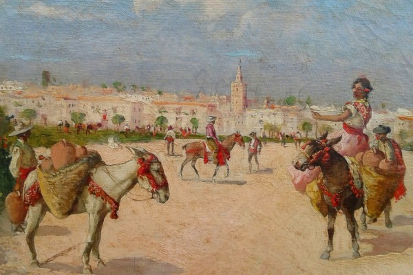 Aguadores en las afueras Print